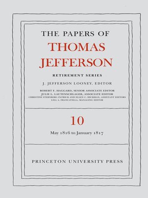 cover image of The Papers of Thomas Jefferson, Retirement Series, Volume 10